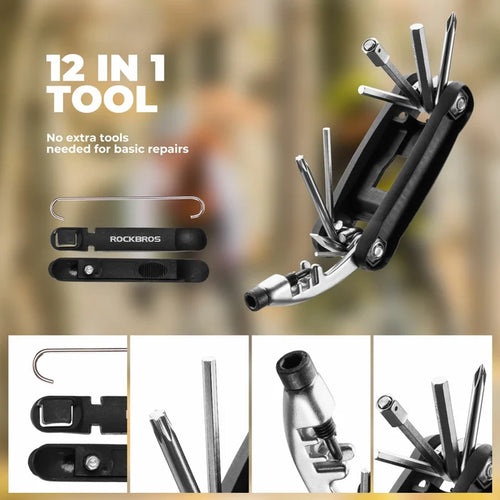 ROCKBROS 12-in-1 Bike Multi Tool Portable Repair kit