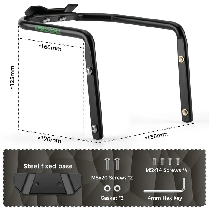 ROCKBROS saddle rail bottle cage black anti-shake