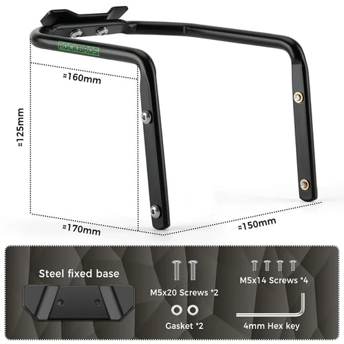 ROCKBROS saddle rail bottle cage black anti-shake