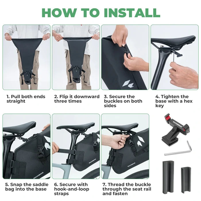 RideMate 100% 13L Waterproof Bike Saddle Bag
