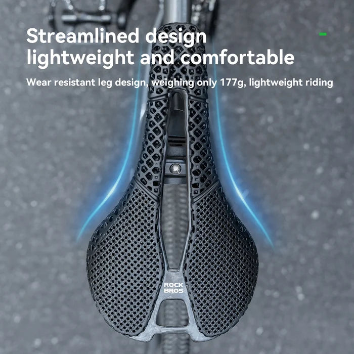 Bike Saddle with 3D Printed Padding & Carbon Fibre Base