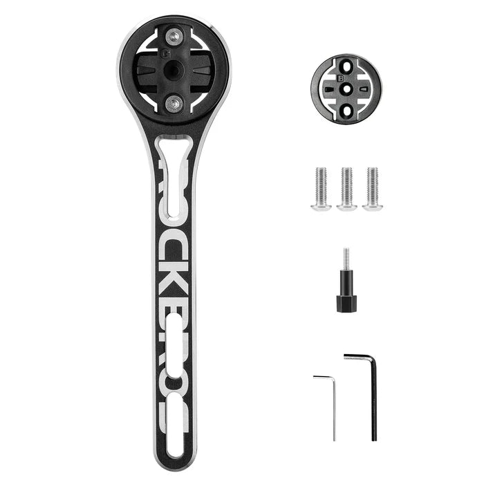 ROCKBROS aero bike computer mount aluminum out front
#Pattern_Large Logo