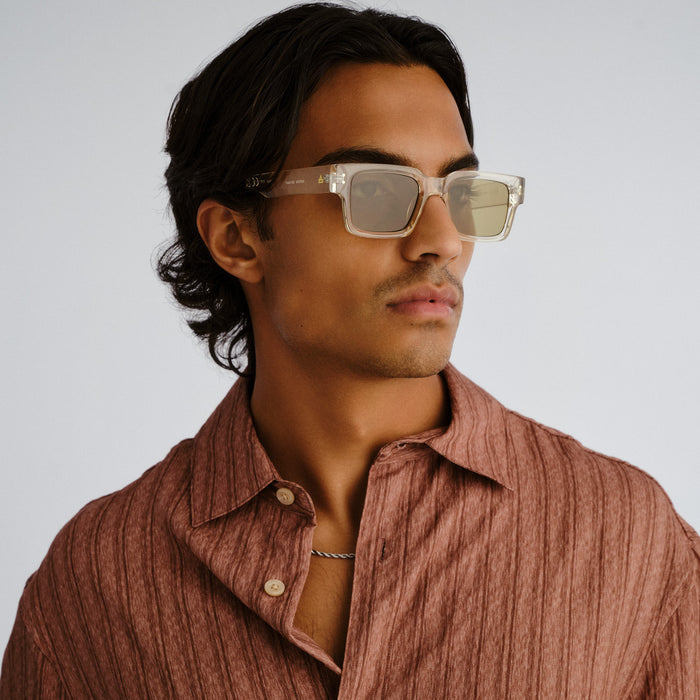 Aeron Sand Uni-Sex Rectangle Sunglasses | Aire