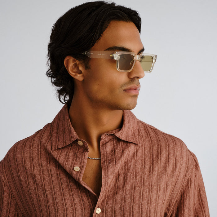 Aeron Sand Uni-Sex Rectangle Sunglasses | Aire