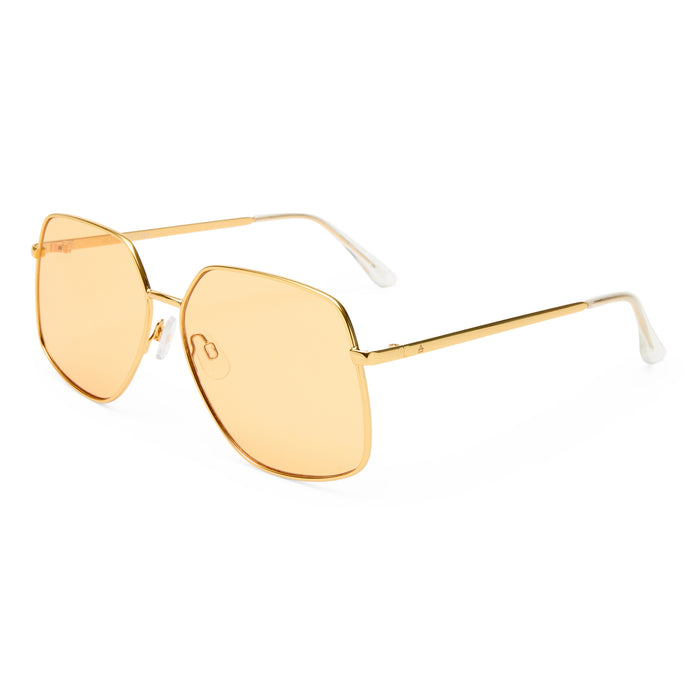 Altair Gold Clear Female Aviator Sunglasses | Aire