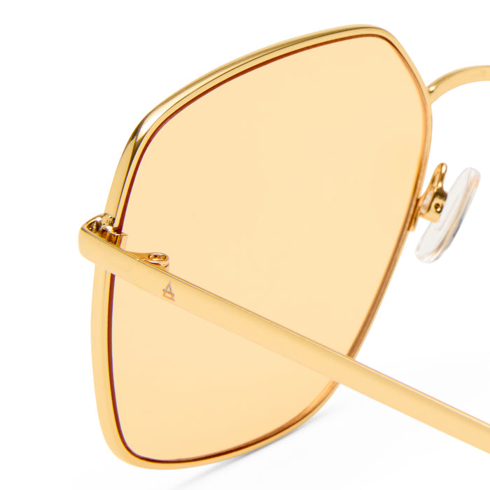 Altair Gold Clear Female Aviator Sunglasses | Aire