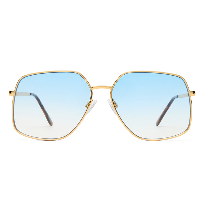 Altair Gold Havana Female Aviator Sunglasses | Aire