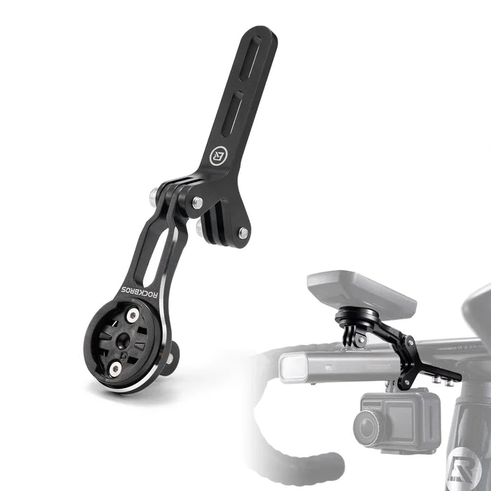 Aluminium Bike Computer Mount with Dual Accessory Mounts
