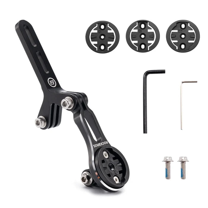 Aluminium Bike Computer Mount with Dual Accessory Mounts