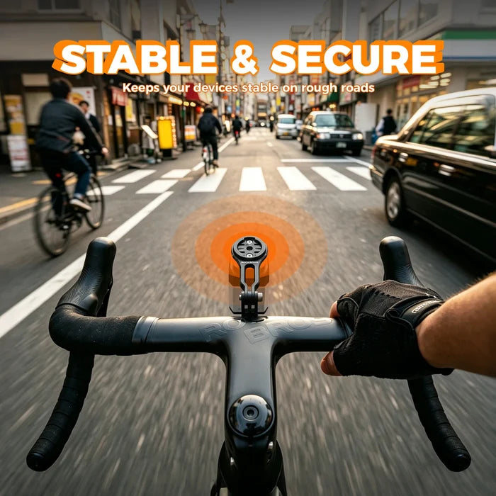 Aluminium Bike Computer Mount with Dual Accessory Mounts