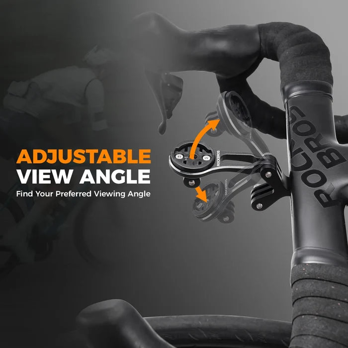 Aluminium Bike Computer Mount with Dual Accessory Mounts