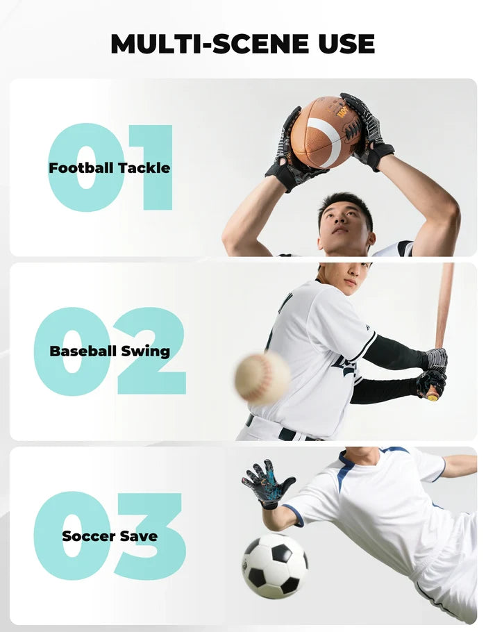 ROCKBROS american football gloves high grip for adults