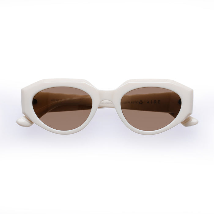 Aphelion Ivory Female Oval Sunglasses | Aire