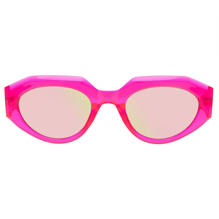 Aphelion Neon Pink Female Oval Sunglasses | Aire