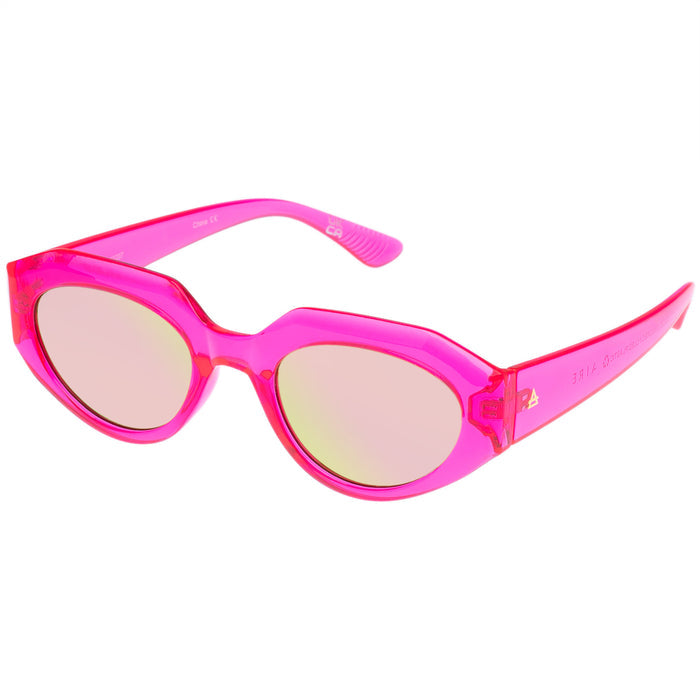 Aphelion Neon Pink Female Oval Sunglasses | Aire