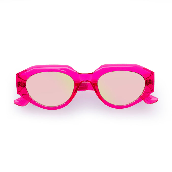 Aphelion Neon Pink Female Oval Sunglasses | Aire