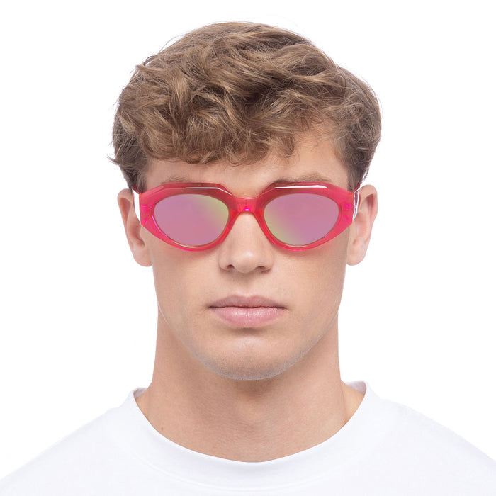 Aphelion Neon Pink Female Oval Sunglasses | Aire