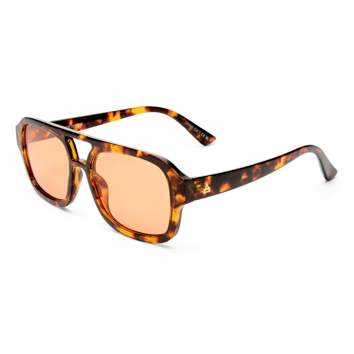 Aquarius Rich Amber Tort Female Aviator Sunglasses | Aire