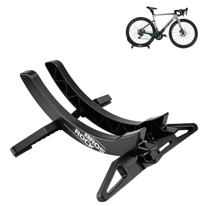 ROCKBROS Bicycle Floor Parking Rack Stand for all 26-80mm Wide Tires #Color_Black