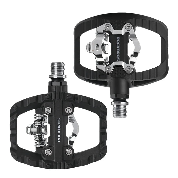 ROCKBROS bicycle pedals dual function SPD & flat pedals