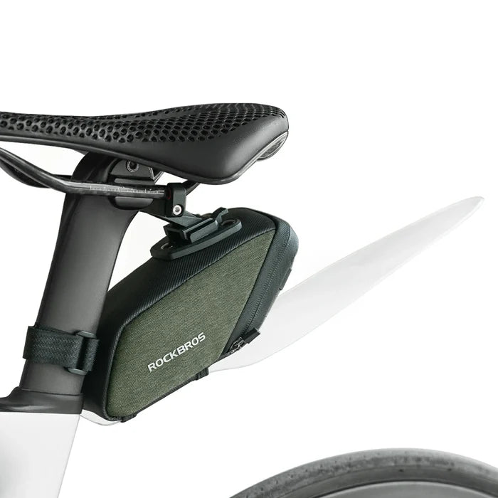 ROCKBROS bicycle saddle bag with transparent pvc mudguard
