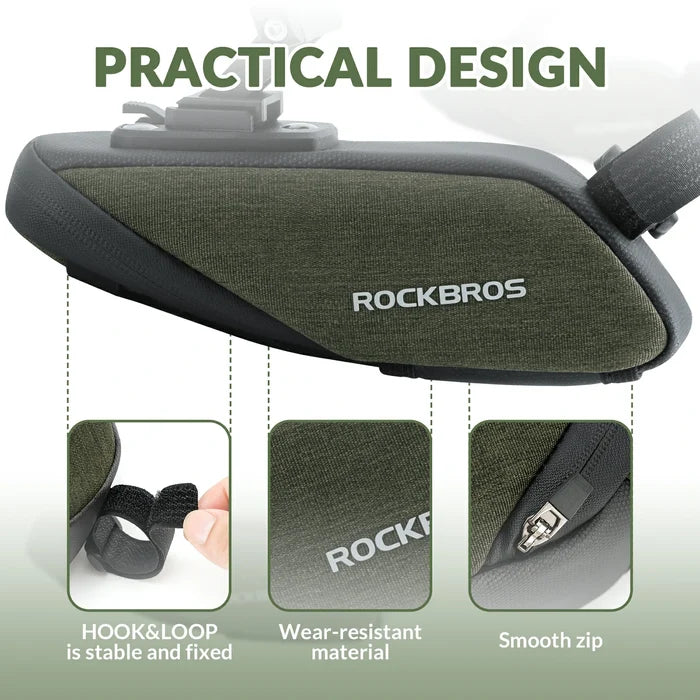 ROCKBROS bicycle saddle bag with transparent pvc mudguard