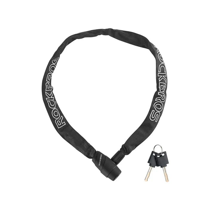 ROCKBROS bike chain lock 95cm heavy duty anti-theft with 2 keys
#Color_Black