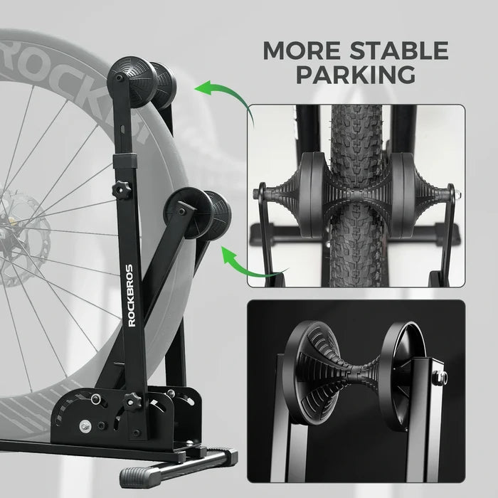 ROCKBROS bike floor stand foldable steel bicycle rack