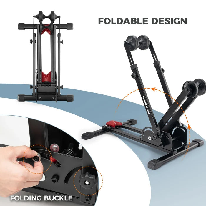 ROCKBROS bike floor stand foldable steel bicycle rack