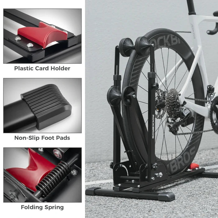 ROCKBROS bike floor stand foldable steel bicycle rack