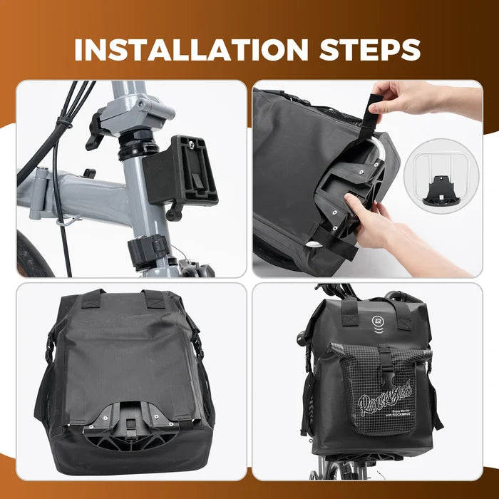 ROCKBROS bike handlebar bag for folding bike 18l