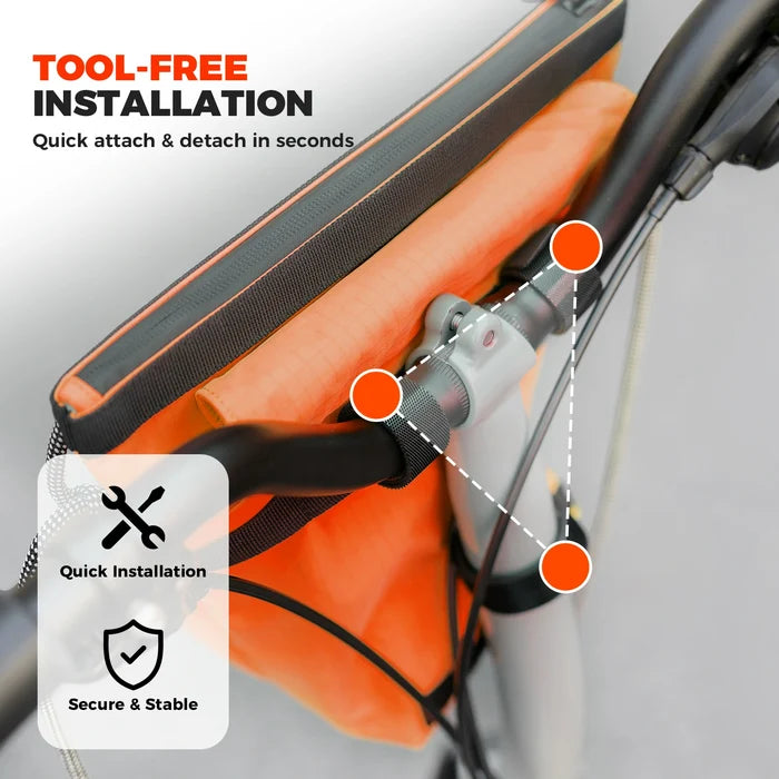 ROCKBROS bike handlebar bag ultralight 2-in-1 shoulder strap 3l
#Color_Orange