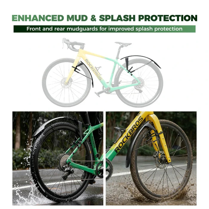 ROCKBROS front bike mudguard for road, gravel and MTB bikes
