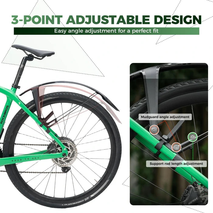 ROCKBROS front bike mudguard for road, gravel and MTB bikes