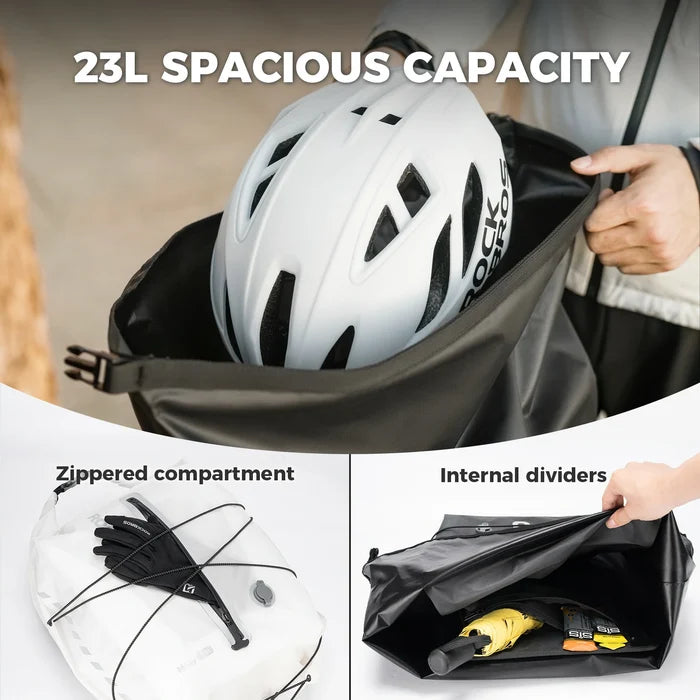 ROCKBROS bike pannier bag 100 waterproof vacuum compression 23l