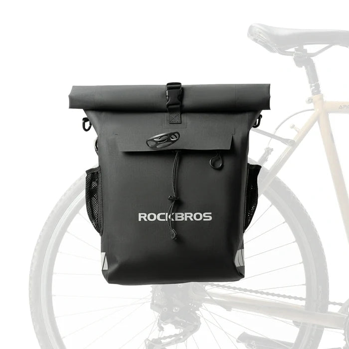 Waterproof bike pannier bag 13.5L-18L capacity, durable and versatile for cycling