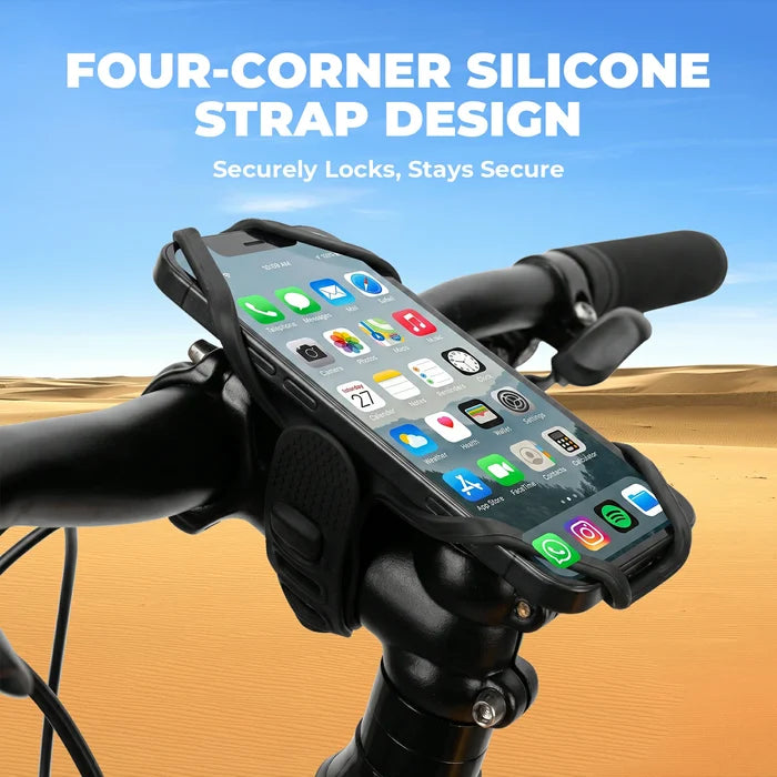 ROCKBROS bike phone holder silicone universal 4-point secure mount