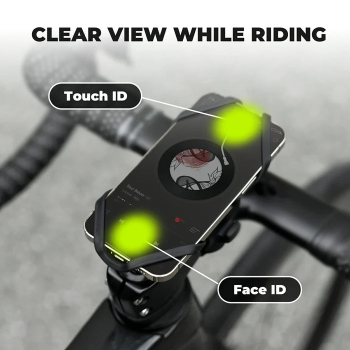 ROCKBROS bike phone holder silicone universal 4-point secure mount