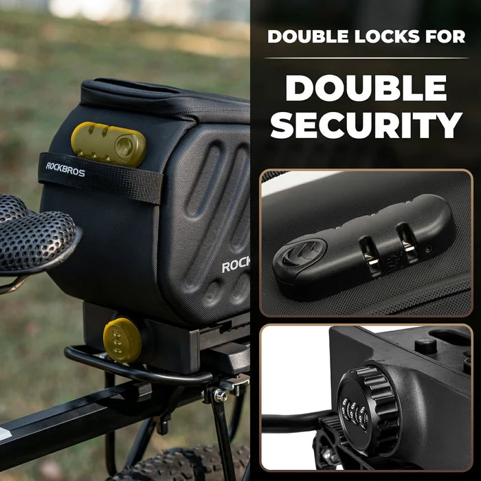 ROCKBROS bike rack bag anti-theft with combination lock 7.5 l