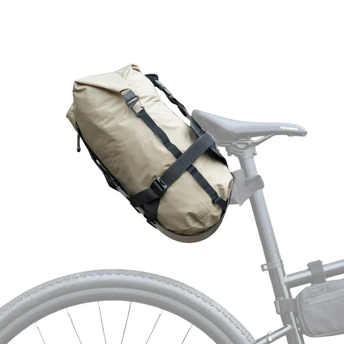 Bikepacking Rear Rack + Waterproof Compression Bag#color_Khaki