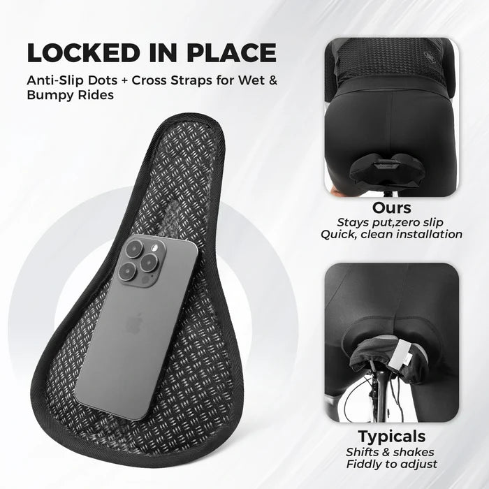ROCKBROS bike seat cushion cover with 3d-printed shock absorption
