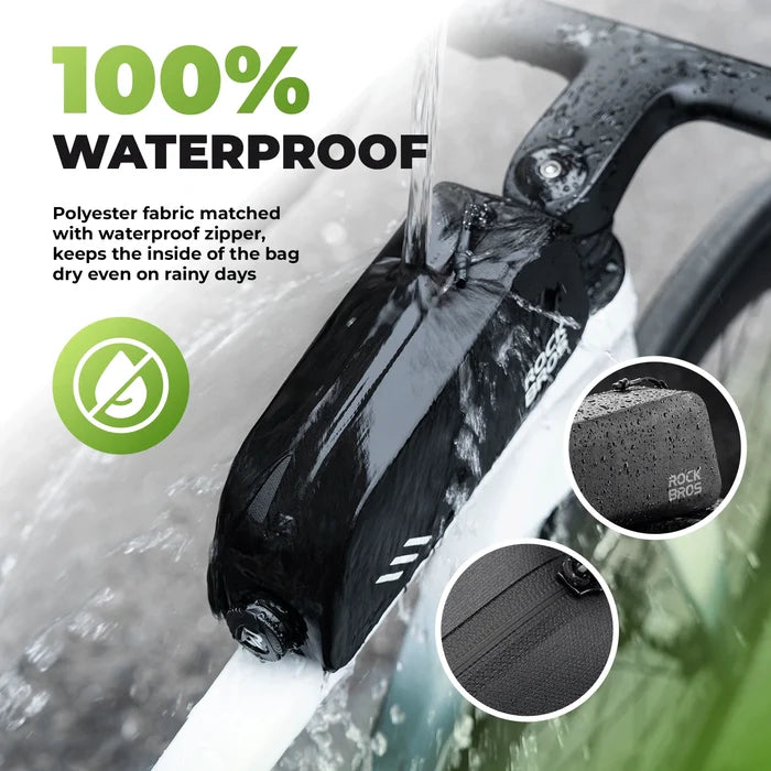 ROCKBROS bike top tube bag waterproof slim fit frame bag