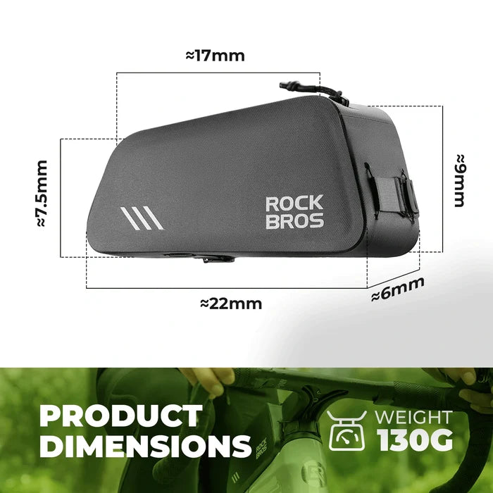 ROCKBROS bike top tube bag waterproof slim fit frame bag
