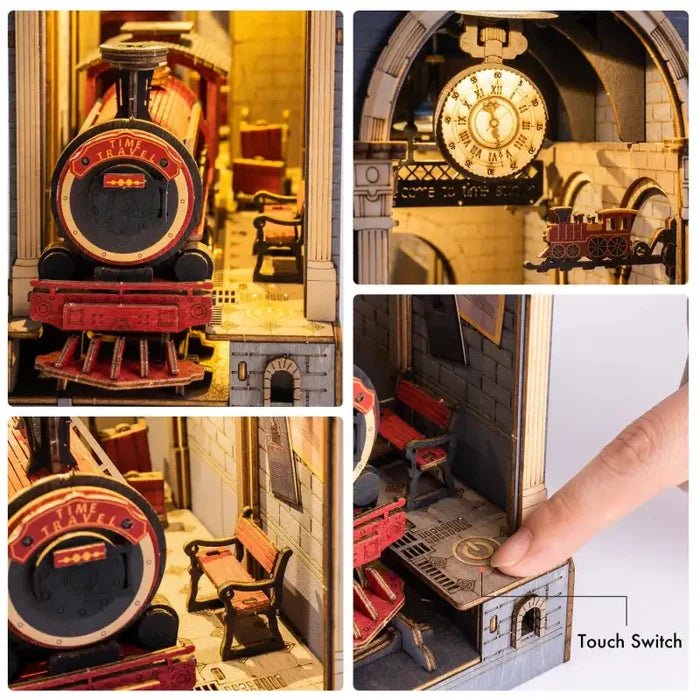 Book Nook La Machine a Remonter Le Temps (Inspiré du Train