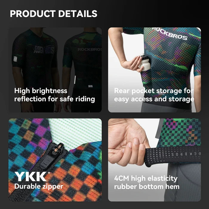 Breathable Short Sleeve Cycling Jersey for Spring and Summer Cycling