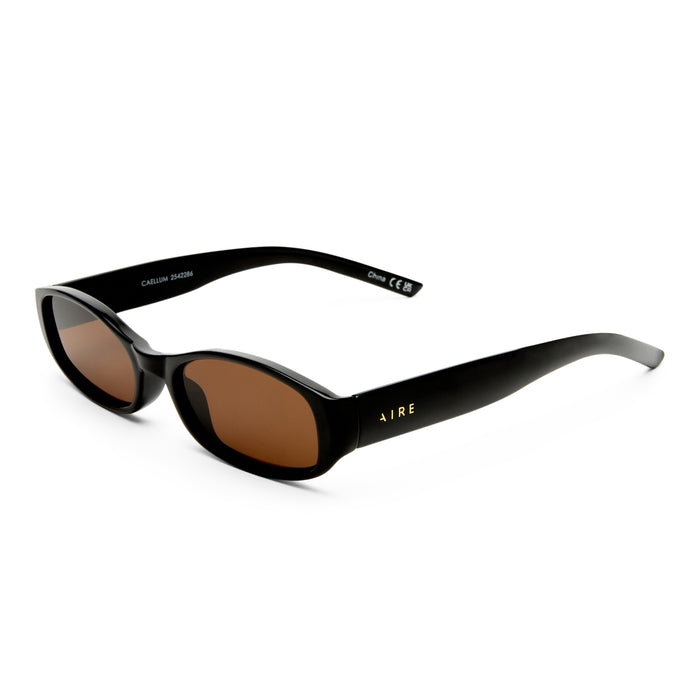 Caellum Black Uni-Sex Oval Sunglasses | Aire