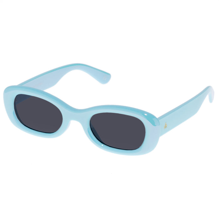 Calisto Iridescent Glacier Blue Uni-Sex Oval Sunglasses | Aire