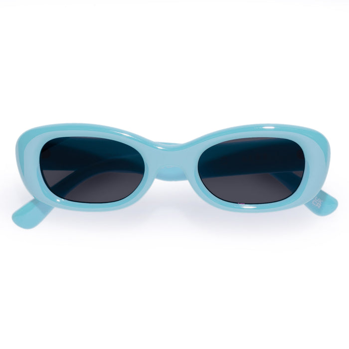 Calisto Iridescent Glacier Blue Uni-Sex Oval Sunglasses | Aire