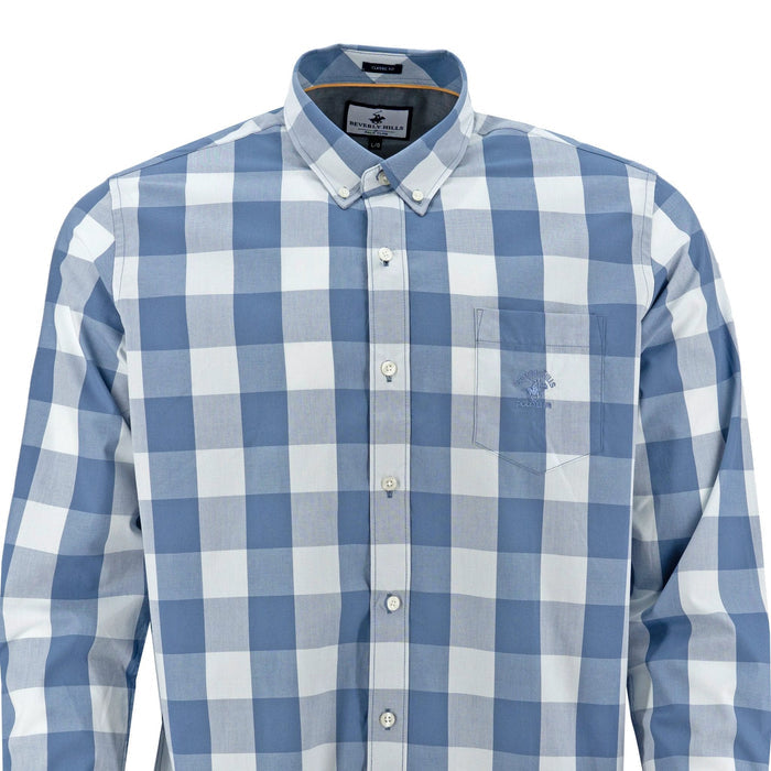 Camisa Beverly Hills Mangas Largas Cuadros Para Caballeros by Beverly Hills
