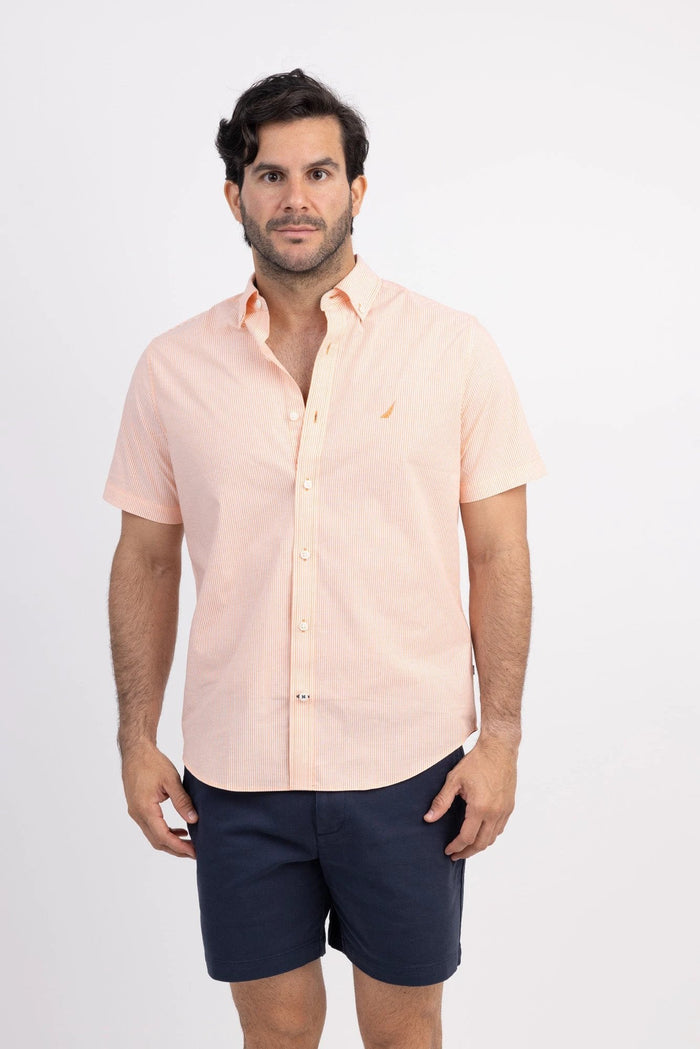Camisa Nautica Mangas Cortas Rayas Para Caballeros by Nautica